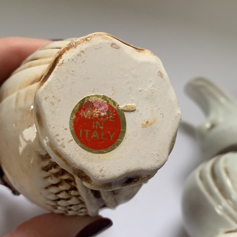 Vintage Italian Ceramic Porcelain Pair Of Personal Creamers Made In Italy - Picture 6 of 6